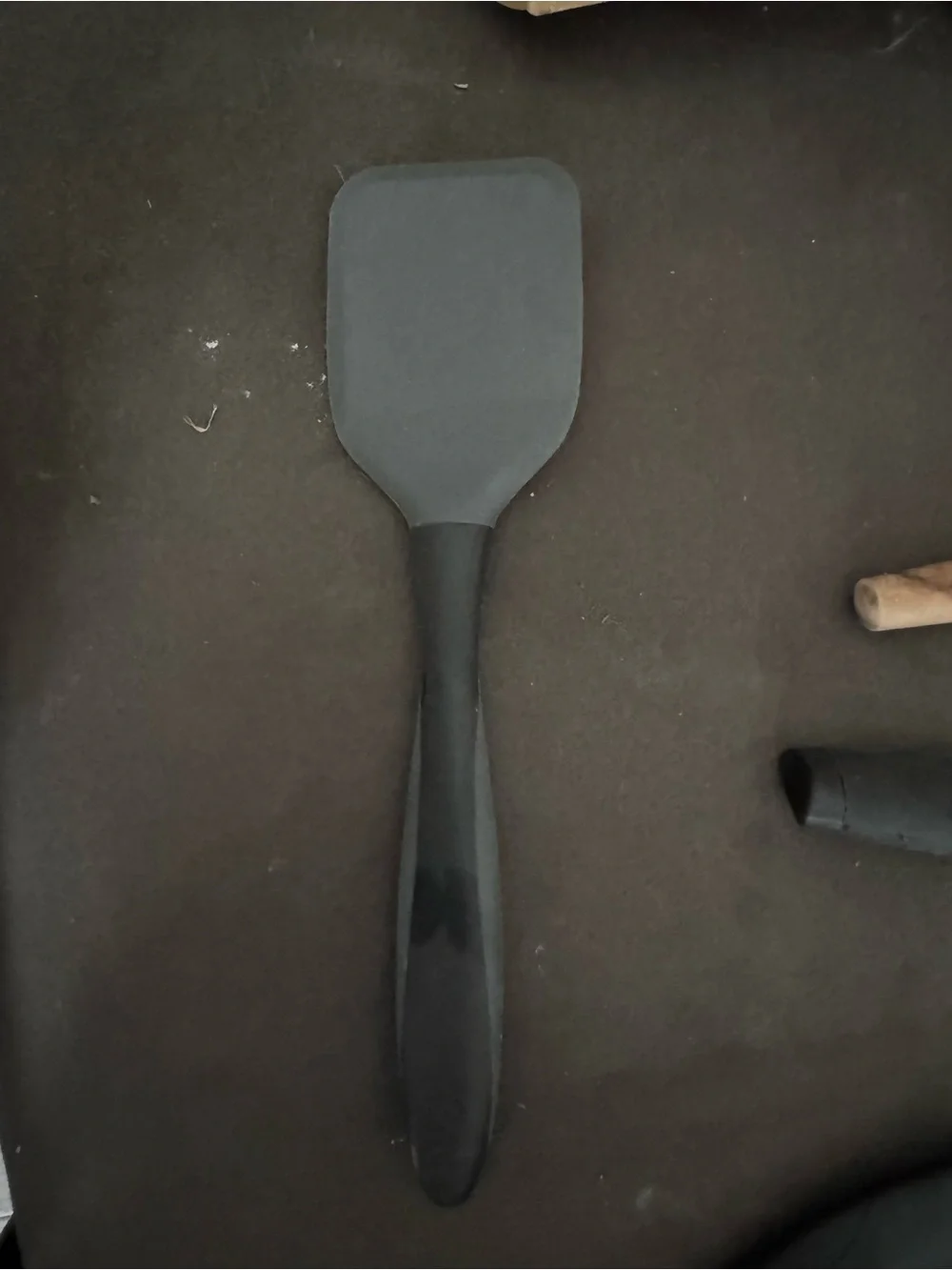 Black Pampered Chef Silicone Spatula Turner - Heat-Resistant Kitchen Tool